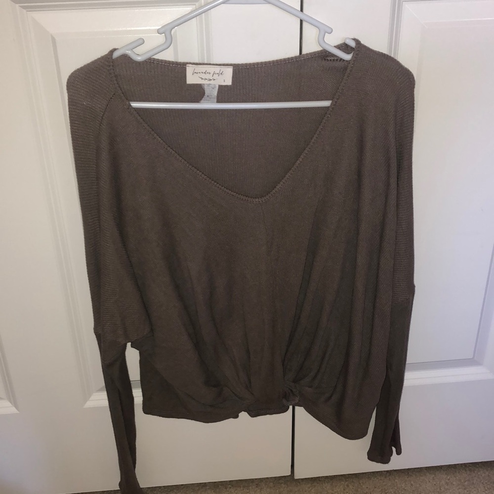 Brown top with twist front